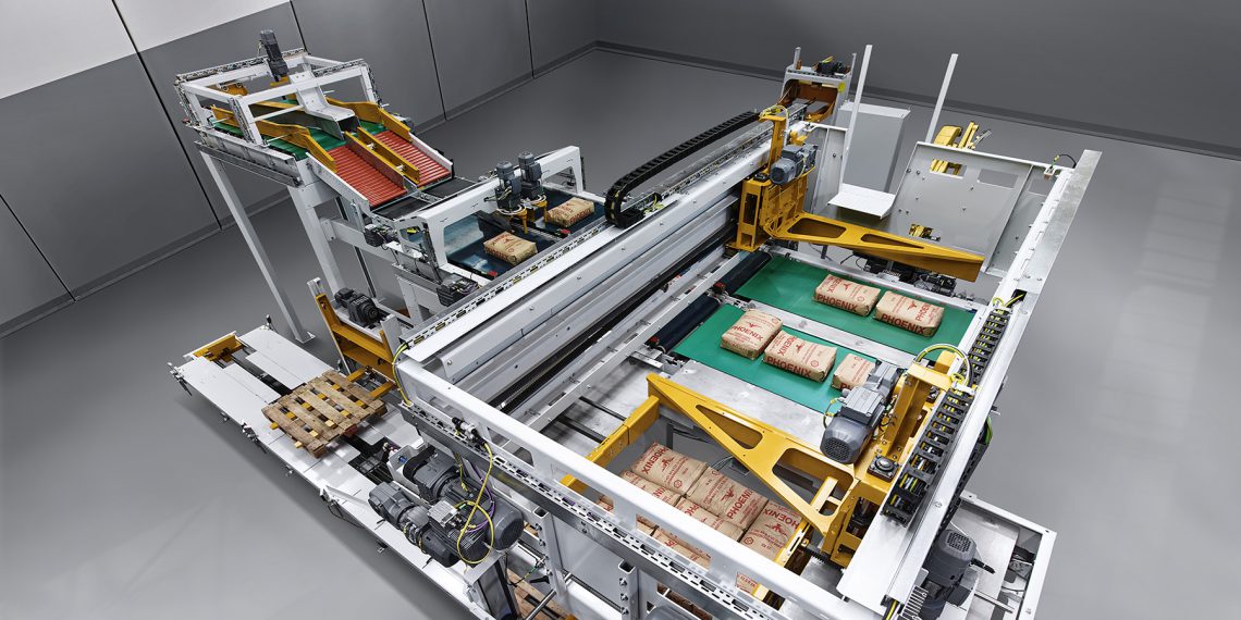 The Beumer paletpac creates precise, stable, space-saving bag stacks.