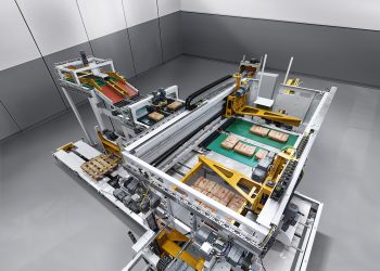 The Beumer paletpac creates precise, stable, space-saving bag stacks.