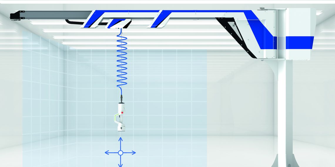 The collaborative rope balancer is IoT-compatible and intuitively operable in all three axes.