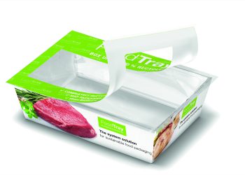 The integrated carton/film design of the FoodTray is mostly recyclable and can be used for a wide range of applications. Picture: Gea