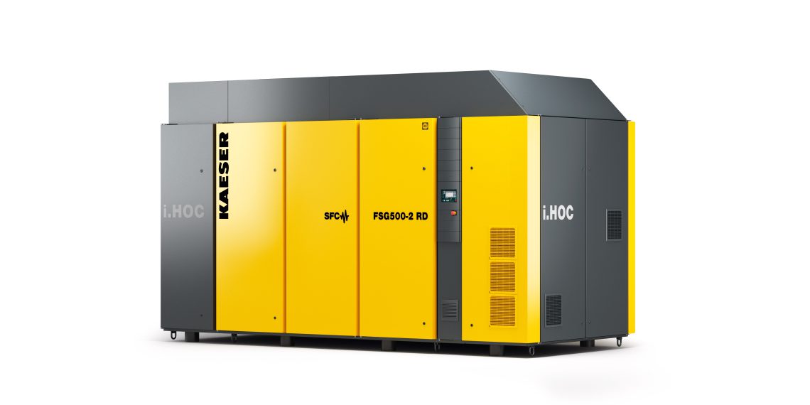 The dry-running, FSG series screw compressor with the new, integrated i.HOC rotary dryer provides a reliable, stable supply of compressed air and achieves pressure dew points of up to minus 30° C, while saving both energy and space. Picture: Kaeser Kompressoren