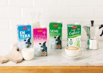In Spain, Aldi – a discounters in Europe – has chosen the combibloc EcoPlus 1.000ml aseptic carton pack from SIG as a sustainable packaging solution for its Milsani long life milk range, reducing CO2 by up to 28% compared to using a conventional 1-litre SIG carton pack of the same format. (Picture: Aldi)