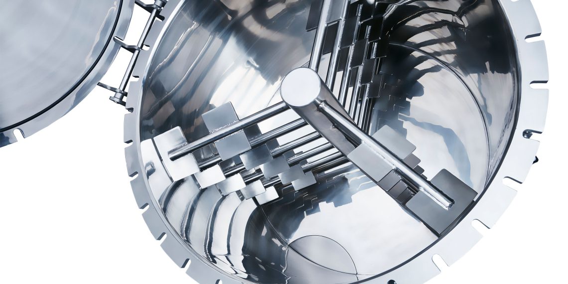 Mixing rotor of the new bulk mixer. Coperion