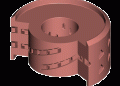 Multi stage throttling cartridges made by additive production designed to fit to any plant characteristics