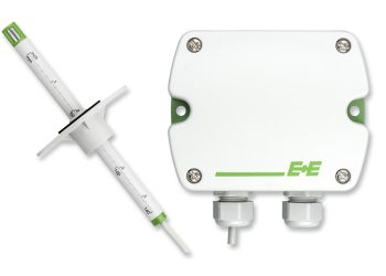 The EE650 air flow transmitter now features an RS485 interface with Modbus or BACnet protocol. Picture: E+E Elektronik