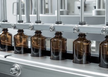 The Groninger Business Line FlexCare 100 for processing Consumer Healthcare bottles.