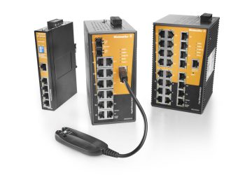 The fast ring and chain redundancy with a recovery time of 30 ms with up to 250 switches protects against failure of the entire network in the event of errors, thereby increasing network availability. (Picture: Weidmüller)