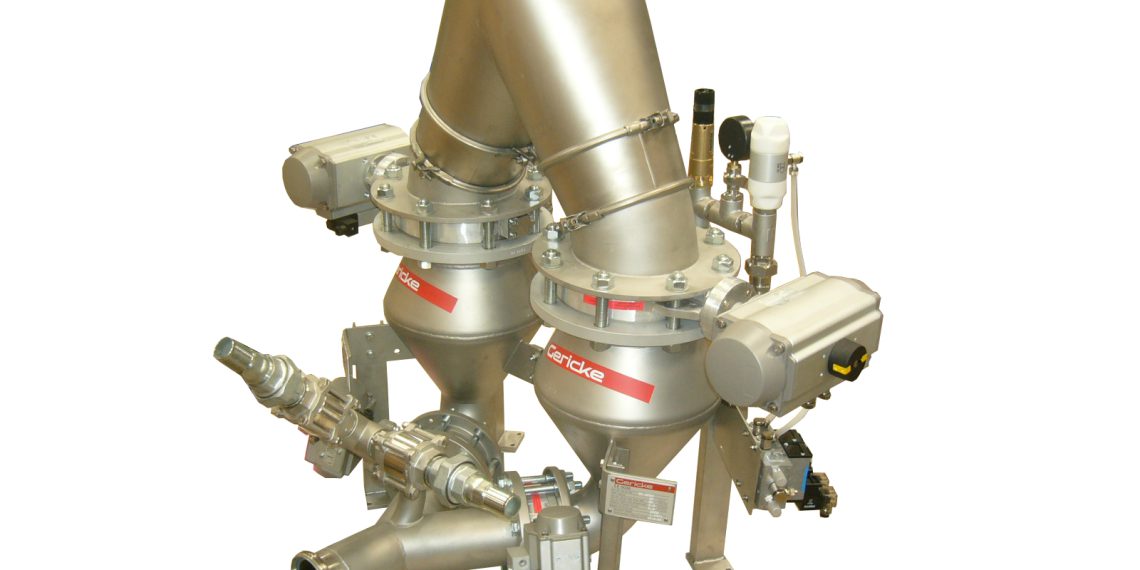 For small headroom: Pneumatic Dense phase Conveying System Gericke PTA/PHF 20