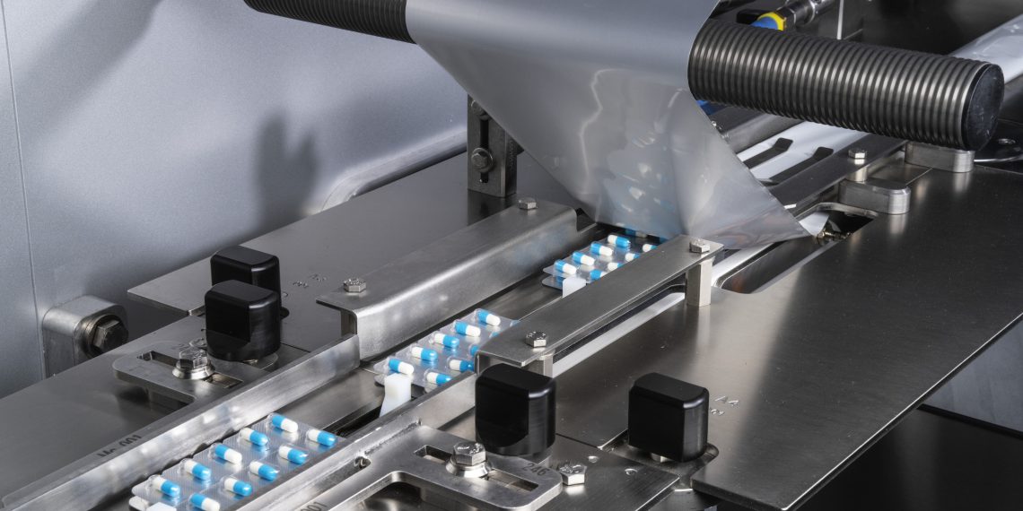 Bosch’s horizontal flow wrapping machine Sigpack HML allows products such as blisters to be reliably hermetically packaged. Picture: Bosch