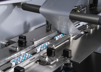 Bosch’s horizontal flow wrapping machine Sigpack HML allows products such as blisters to be reliably hermetically packaged. Picture: Bosch