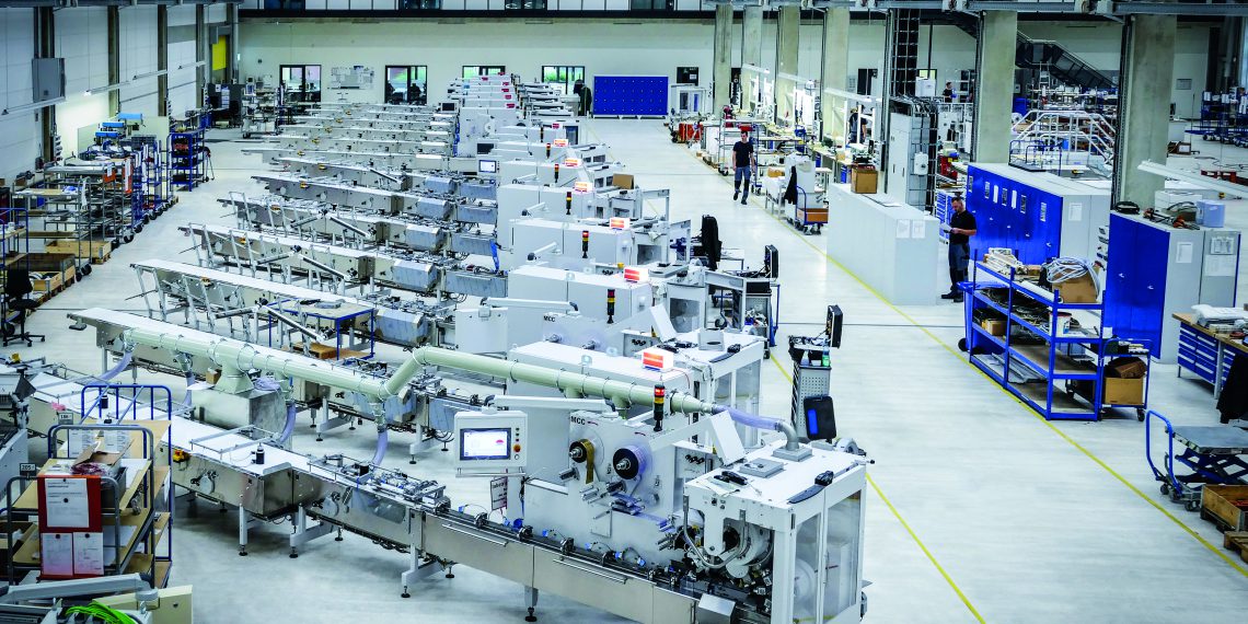 The MCC wrapping machine’s modular design enables a quick change of the product dimension and folding type. Picture: Theegarten-Pactec
