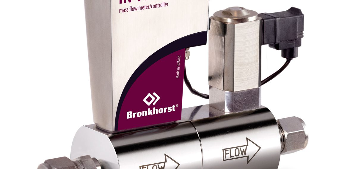 Mass Flow Controller for gases with Profinet Interface. Picture: Bronkhorst