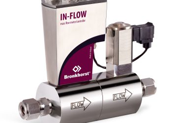Mass Flow Controller for gases with Profinet Interface. Picture: Bronkhorst