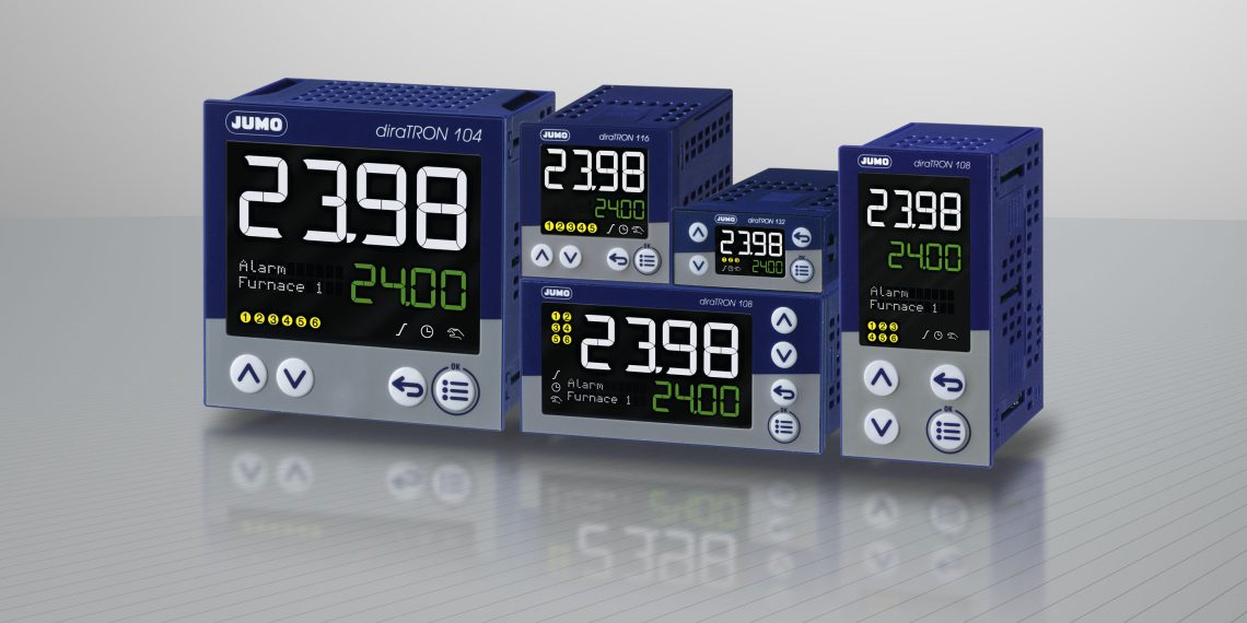 The new Jumo diraTron controller series comprises five configurable, universally usable compact controllers in various DIN formats.