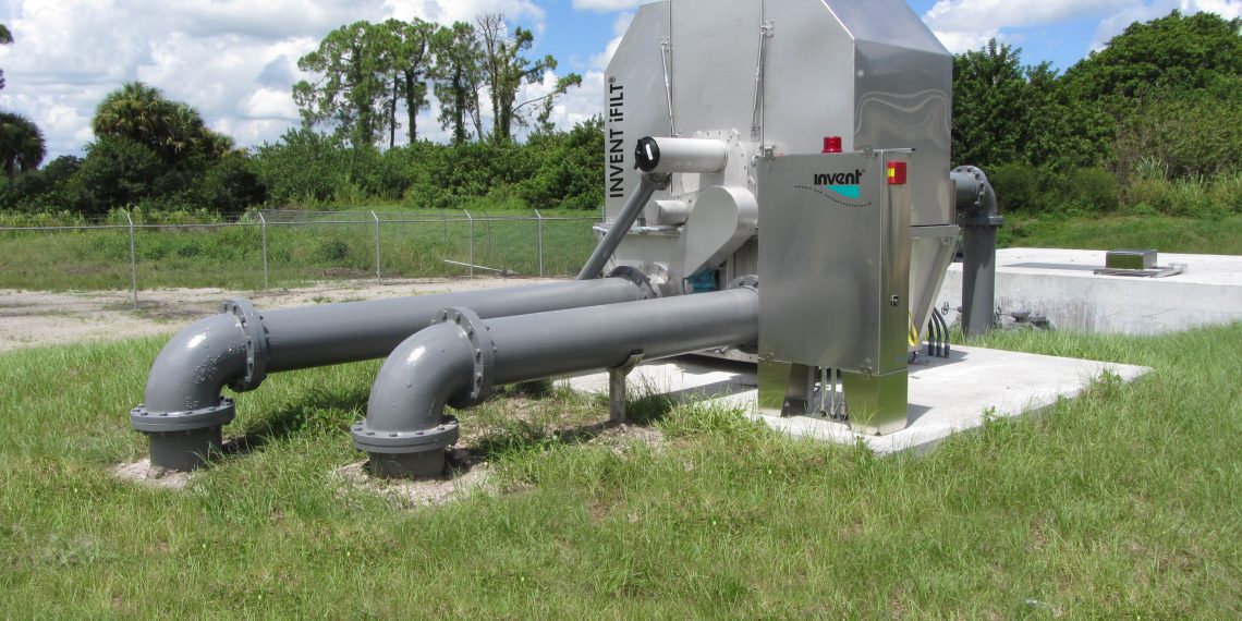 The INVENT iFILT-diamond filter at a municipal wastewater treatment plant.