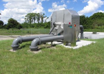 The INVENT iFILT-diamond filter at a municipal wastewater treatment plant.