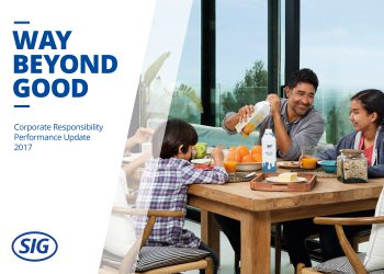 SIG’s Corporate Responsibility Performance Update reports on the progress made in 2017 towards its Way Beyond Good ambition to contribute more to society and the environment than it takes out.