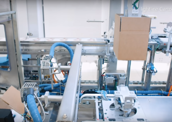 Schubert lightline Cartonpacker: The smart case packer for erecting, filling and closing cartons