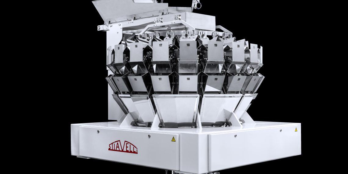 The Stiavelli SPC20 weigher is equipped with 20 hoppers.