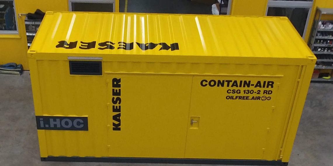 Reliable oil-free compressed air in a compact, durable and mobile package: Kaeser Contain-Air solutions offer a rapid and reliable supply of quality compressed air. Picture: Kaeser