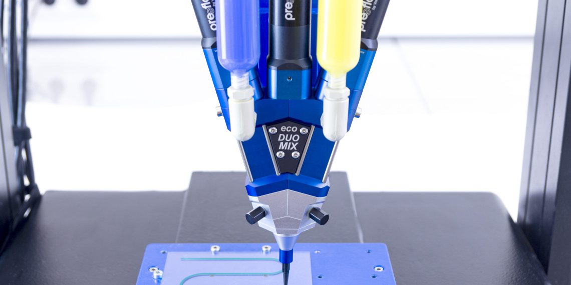 Preeflow eco-Duomix 450 in sample applications. (Picture: Viscotec)