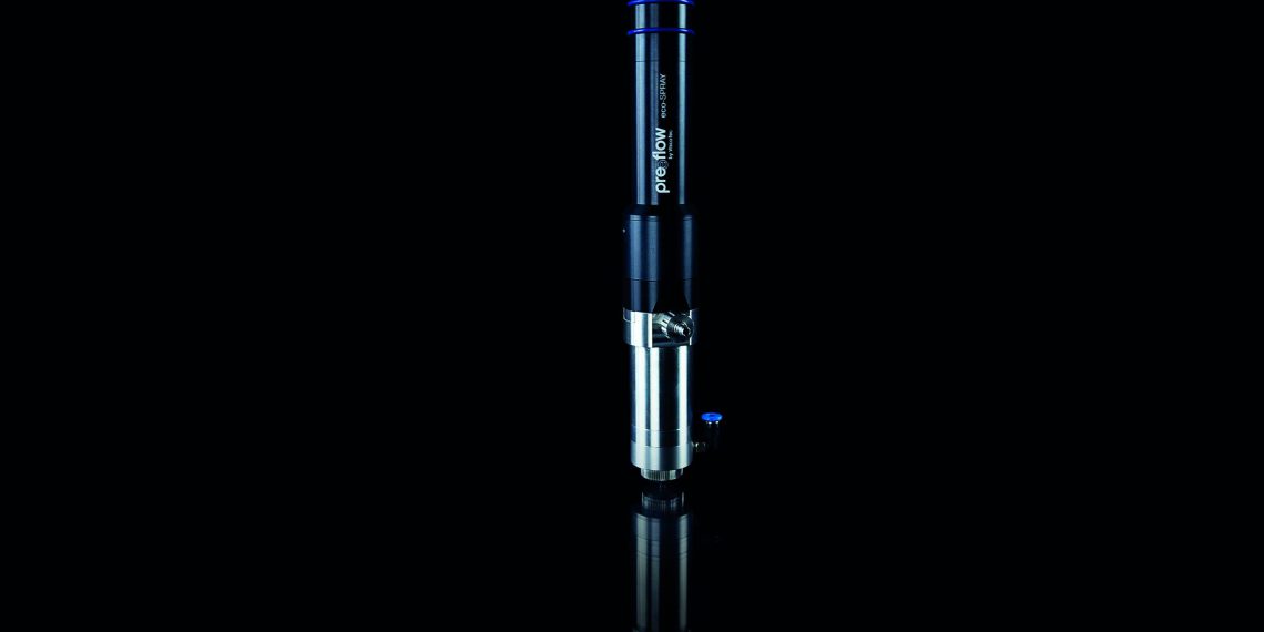 The preeflow eco-Spray dispenser is used for precise application of fragrances. (Picture: Viscotec)