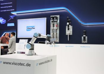 The new Viscotec products at the productronica 2020 in Munich. (Picture: Viscotec)